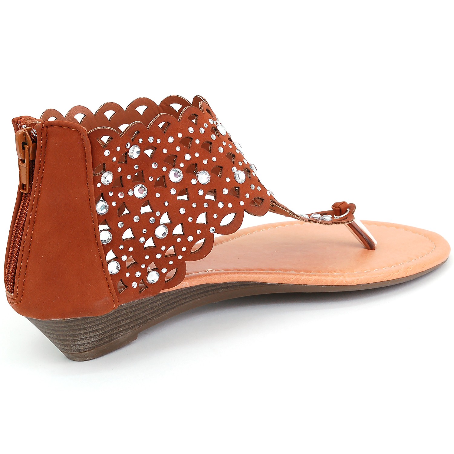 dressy wedge thong sandals